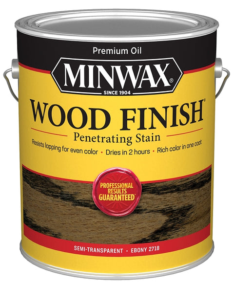 Minwax 710130000 Wood Stain, Ebony, Liquid, 1 gal, Can, Pack of 2