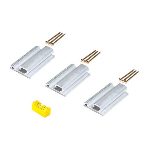 Hangman Keep It Level Silver Wire-Backed Wall Hanging Kit 30 lb 3 pk