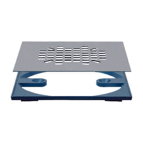Sioux Chief 4-3/8 in. Chrome Square Stainless Steel Drain Grate