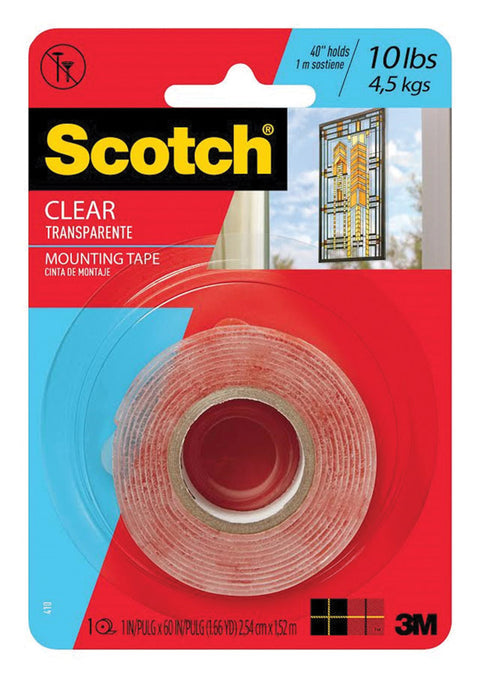 Scotch 1 in. W x 60 in. L Mounting Tape Clear