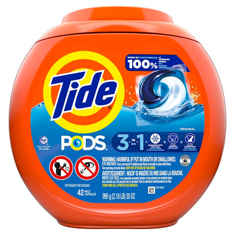 Tide Pods Series 995 Laundry Detergent, 42, Liquid, Original, Pack of 4