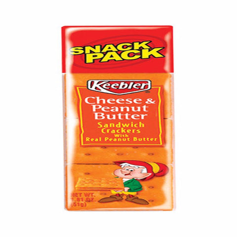 Keebler Cheese and Peanut Butter Crackers 1.8 oz Pouch, Pack of 12