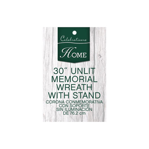 Holiday Bright Lights 30 in. D Memorial Christmas Wreath, Pack of 4