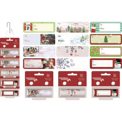 Paper Images Assorted Peel N Stick Roll Holiday Gift Tags, Pack of 50