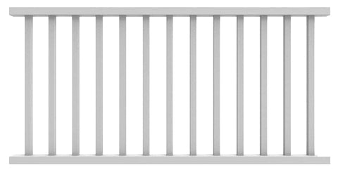 Xpanse Select 73012418 Rail Kit, 6 ft L Actual, Square Profile, Vinyl, White