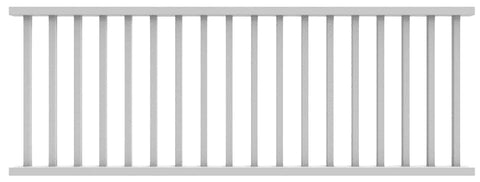 Xpanse Select 73012424 Rail Kit, 8 ft L Actual, Square Profile, Vinyl, White