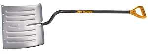 True Temper 1641200 Snow Shovel, 18 in W Blade, 14-1/2 in L Blade, Aluminum Blade, Steel Handle, 52 in OAL, Blue