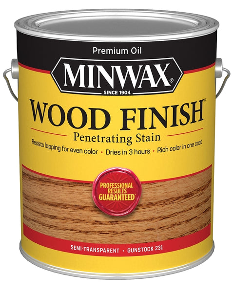 Minwax Wood Finish 710880000 Wood Stain, Gunstock, Liquid, 1 gal, Can, Pack of 2