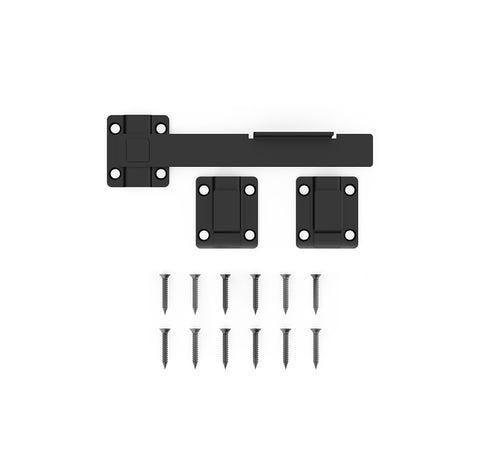 National Hardware N166-023 Modern Drop Bar Latch, 8-3/32 in L, 1-11/32 in W, Steel, Black