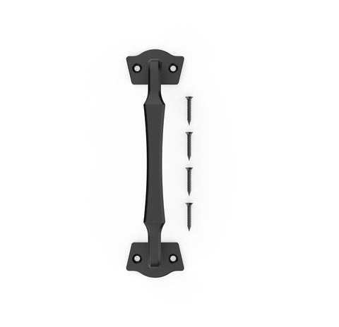 National Hardware N166-027 Rustic Modern Gate Pull, 9-7/8 in L Handle, Steel, Black