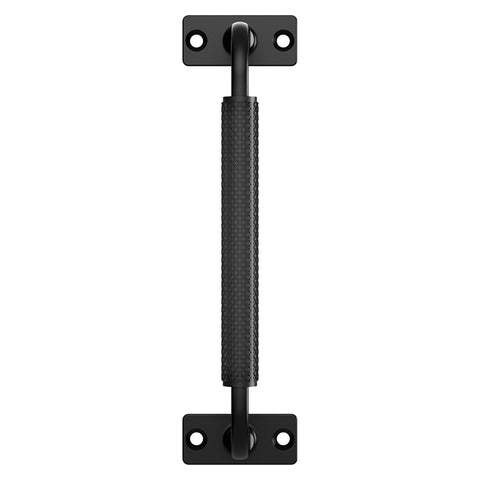 National Hardware N166-032 Industrial Gate Pull, 8-13/16 in L Handle, Zinc Alloy, Black