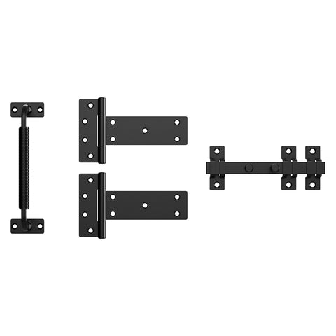 National Hardware N166-036 Industrial Gate Kit, Steel, Black, 4-Piece