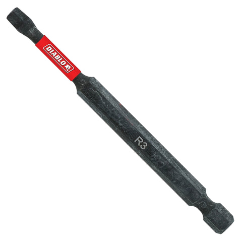 Diablo DSQ235P1 Drive Bit, #2 Drive, Square Drive, 1/4 in Shank, Hex Shank, 3-1/2 in L, HSS