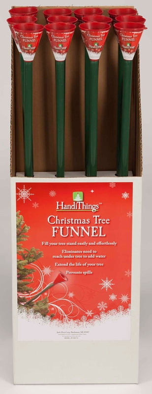 Jack-Post HandiThings HT-300-12 Tree Funnel, Plastic, Green & Red, Matte, For: Watering Live Christmas Tree, Pack of 12