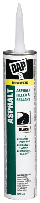 DAP 70998 Filler and Sealer, Paste, Black, Strong Solvent, 300 mL, Pack of 12