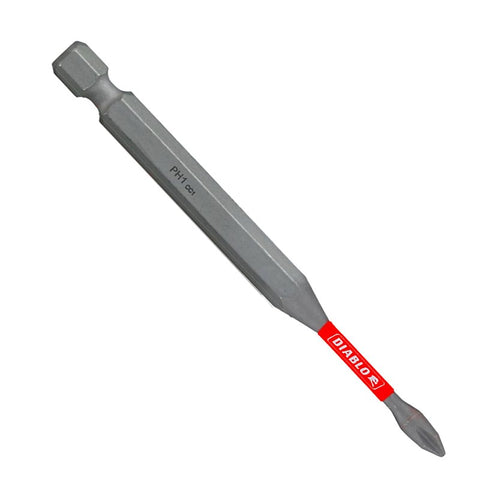 Diablo DPH135P2 Drive Bit, #1 Drive, Phillips Drive, 1/4 in Shank, Hex Shank, 3-1/2 in L