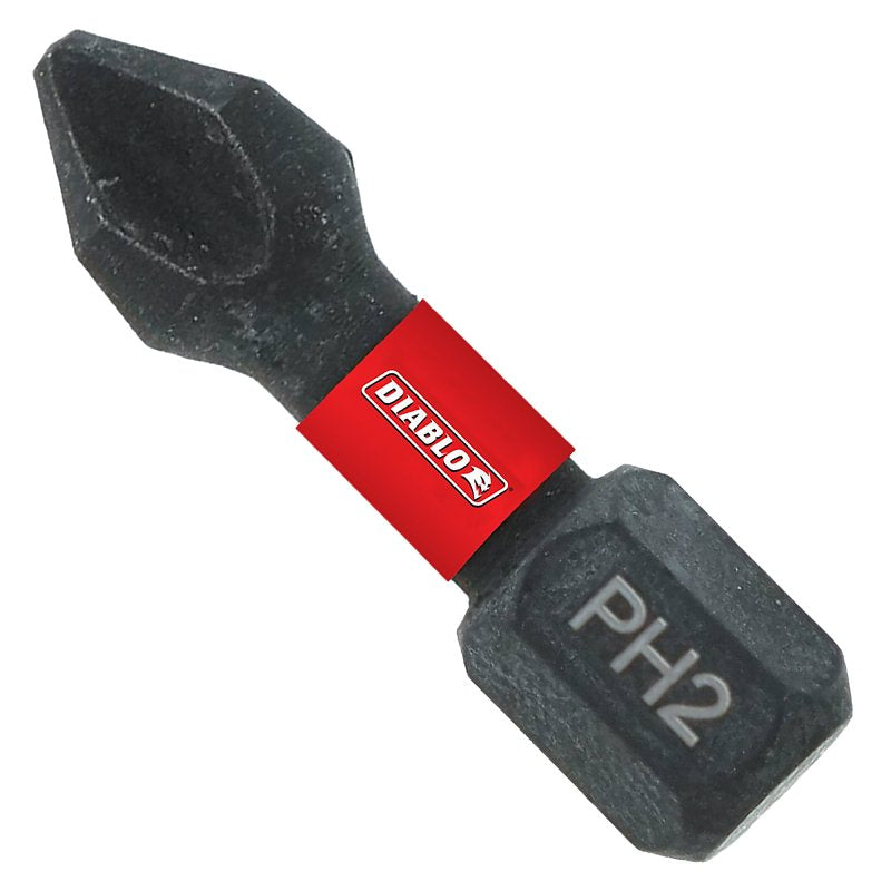 Diablo DPH21B Drive Bit, #2 Drive, Phillips Drive, 1/4 in Shank, Hex S ...