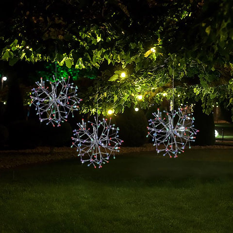 Celebrations Platinum LED Multi Shimmer Sphere 16 in. Hanging Decor