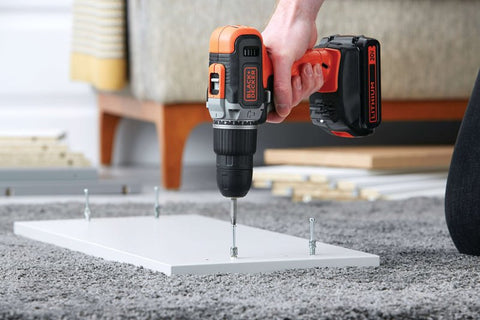 Black+Decker BCD704C1-B3 Hammer Drill, Battery Included, 20 V, 1.5 Ah, 10 mm Chuck, 1400 rpm Speed