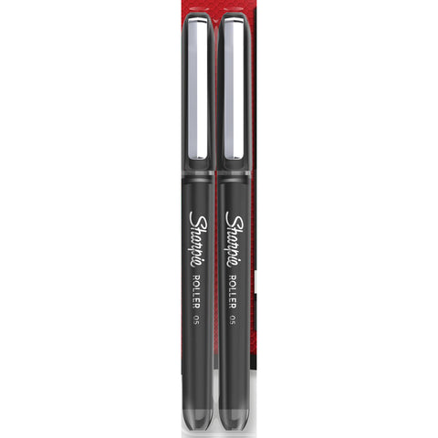 Sharpie Black Retractable Rollerball Pen 2 pk, Pack of 6