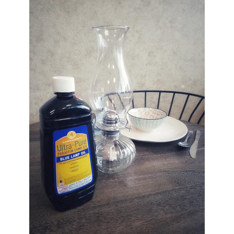 Lamplight Farms Clear Glass 13.81 in. Ellipse Oil Lamp 1 pc, Pack of 4