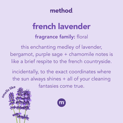 Method French Lavender Scent Foam Hand Wash 10 oz, Pack of 6