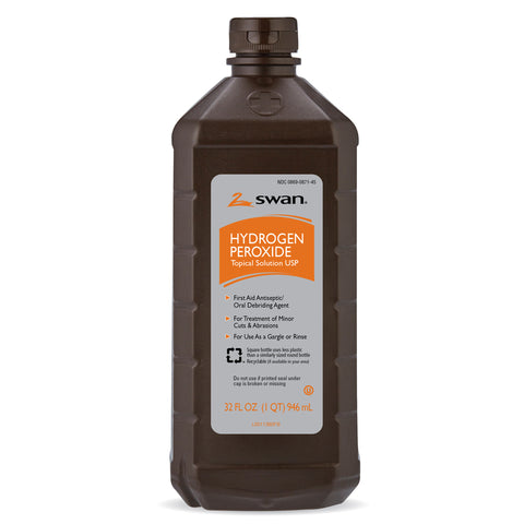 Swan Clear Hydrogen Peroxide 32 oz, Pack of 12