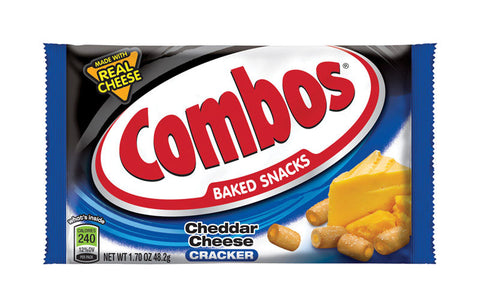 Combos Cheddar Cheese Crackers 1.7 oz. Peggable Bag