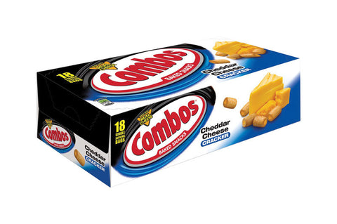 Combos Cheddar Cheese Crackers 1.7 oz Packet, Pack of 18
