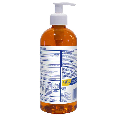 Zep Fresh Scent Antibacterial Hand Soap 16.9 oz, Pack of 12