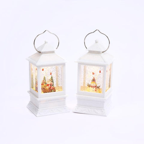 Gerson White Spinning Water Globe Lantern 8.5 in., Pack of 6