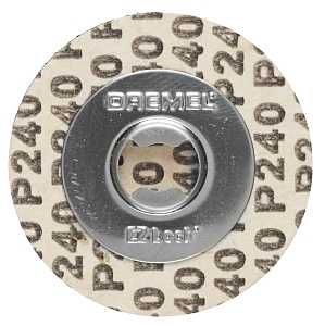 Dremel EZ Lock Series EZ413SA Sanding Disc, 1-1/4 in Dia, 240 Grit, Fine