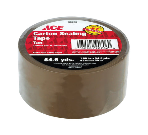 Ace 1.88 in. W x 54.6 yd. L Packaging Tape Tan