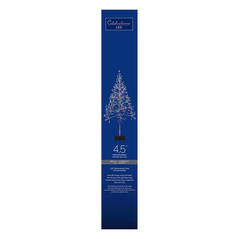 Celebrations Platinum LED Multi Shimmering Tree 4.5 ft. Pathway Decor