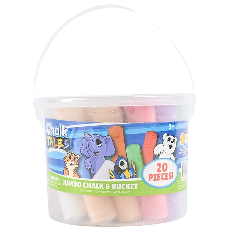 Sunny Days Chalk Tales Jumbo Chalk & Bucket 20 pc – Shell Lumber and ...