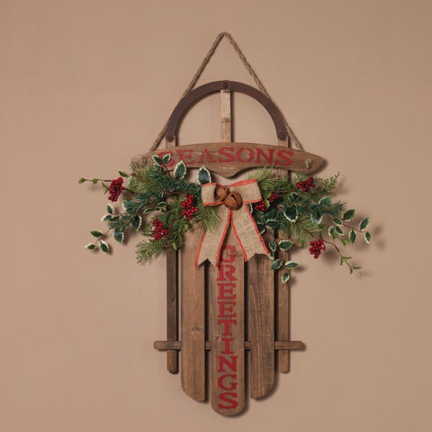 Gerson Multicolored Season's Greetings Hanging Decor 27 in., Pack of 2