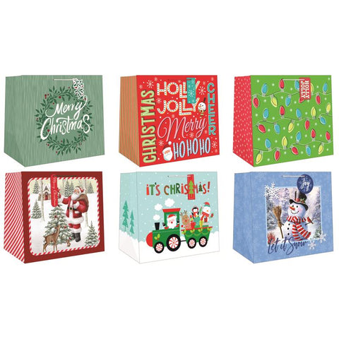 Paper Images X-Jumbo Assorted Christmas Gift Bag, Pack of 24