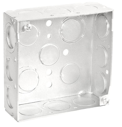 Southwire 52151-S-UPC Junction Box, 17-Knockout, 1/2, 3/4 in Knockout, Steel, Silver, Galvanized