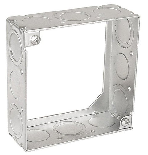 Southwire 53151-S-UPC Extension Ring, 4 in L, 12-Knockout, Steel, Silver, Galvanized