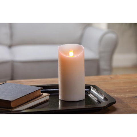 Gerson Bisque no scent Scent Flameless Pillar Candle, Pack of 6