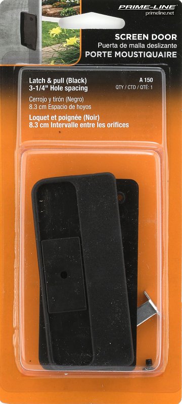 Prime-Line A 150 Door Latch and Pull, 2 in W, 4 in H, Plastic/Steel