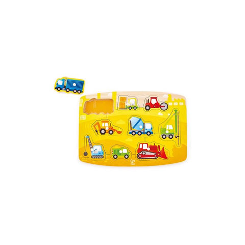 Hape Construction Peg Puzzle Multicolored 10 pc