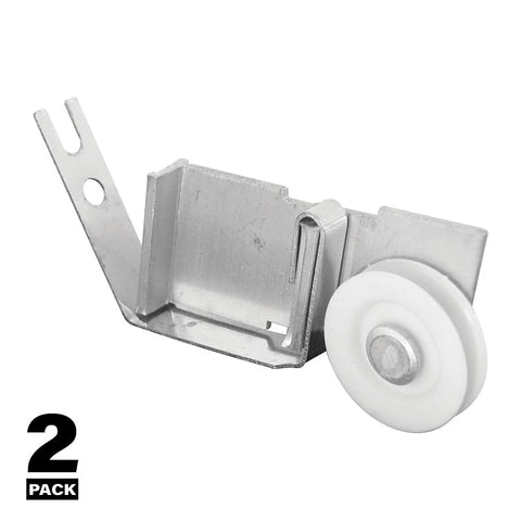Prime-Line B 517 Roller Assembly, 1 in Dia Roller, 1/4 in W Roller, Aluminum/Plastic/Steel, Gray
