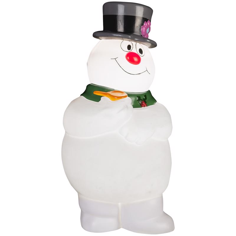 Warner Brothers Incandescent White Frosty With Scarf 2 ft. Blow Mold ...