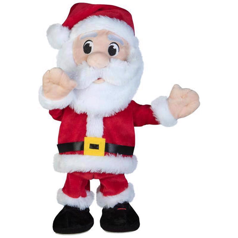 Gemmy Multicolored Hands in the Air Dancing Santa Animated Decor 14.57 in., Pack of 6