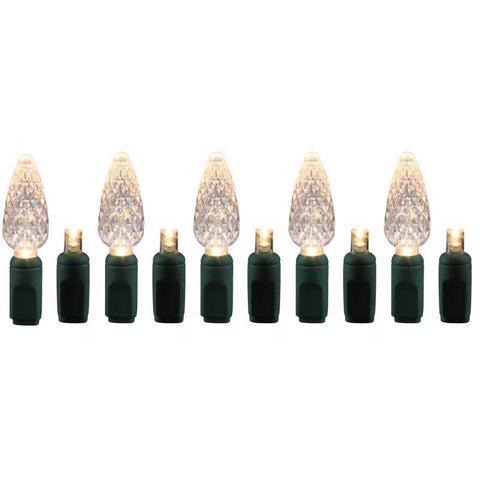 Celebrations Platinum LED C6/Mini Warm White 50 ct String Christmas Lights 25 ft.