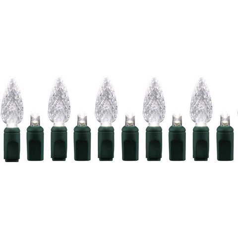 Celebrations Platinum LED C6 Pure White Duet 50 ct String Christmas Lights 25 ft.
