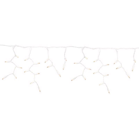 Celebrations Platinum LED T5 Warm White 100 ct Icicle Christmas Lights 9.5 ft.
