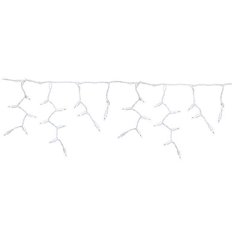 Celebrations Platinum LED T5 Pure White/Warm White 100 ct Icicle Christmas Lights 9.5 ft.