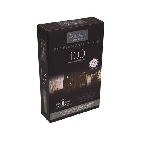 Celebrations Platinum LED Mini Pure White 100 ct Net Christmas Lights 6 ft.
